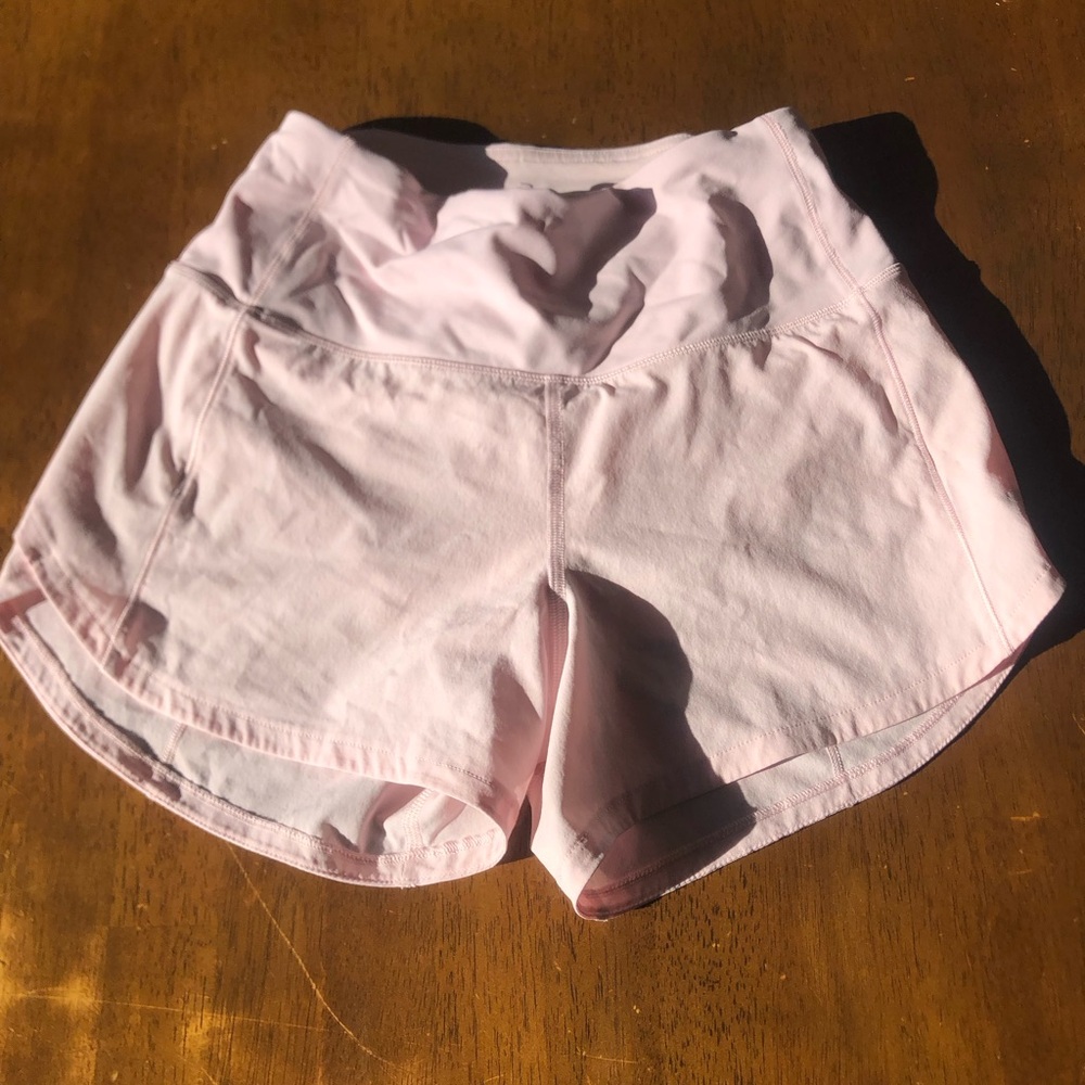 Lululemon Athletica Light Pink Athletic Shorts